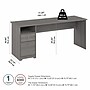 Bush Furniture Cabot 72"W Computer Desk with Drawers, Modern Gray (WC31372)~#|#~5568C1AD-BF7F-4D90-AABE14FC0581D62B_sc7