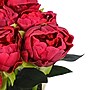 National Tree Company 10" Red Peony Flower Bouquet in White Basket (MT81-06126GRD-1)~#|#~55692DEE-9714-41D5-81149C369A63A9FF_sc7