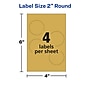 Avery Printable Inkjet Notary Seal Labels, 2" Dia, Gold Foil, 44 Seals/Pack (5868)~#|#~556D3B72-96F1-4F82-BA9FFB55479A165E_sc7