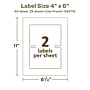 Avery EcoFriendly Laser/Inkjet Rectangle Multipurpose Labels, 4" x 6", White, 50/Pack (94278)~#|#~55707539-4B52-47AF-90616436F1021ADD_sc7
