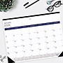 2026 Blueline DuraGlobe Bamboo Fiber 22" x 17" Monthly Desk Pad Calendar, Blue/White (C177227)~#|#~5577BDF6-ABDE-49D7-A04EB916BBE9B16C_sc7