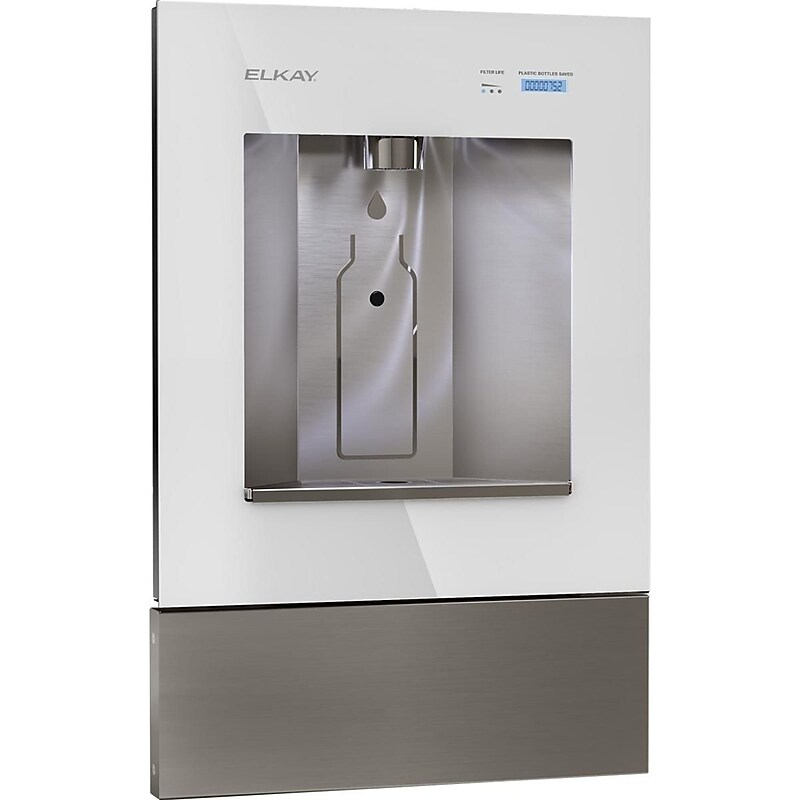 Elkay ezH2O Liv Recessed Bottle Filling Station, Hands Free Operation and Filtered (LBWD00WHC) image 1