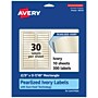 Avery Pearlized Ivory Rectangle Multipurpose Labels, 2/3" x 3-7/16", Ivory, 300/Pack (94210)~#|#~5580D44B-0147-4655-AFF73DF8D60D4B93_sc7