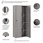 Bush Business Furniture Assure 72"H Single Tier Platinum Gray Storage Lockers (AUS230PGK)~#|#~5580E8E8-F3F9-4647-A8D2CC7E9F78FB31_sc7