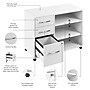 Bush Business Furniture Hustle Office Storage Cabinet with Wheels, White (HUF140WH)~#|#~55833E2A-9E1F-4B83-8A97B846B3FC4D49_sc7