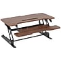 Mount-It! 38"W Rectangular Adjustable Mixed Materials Standing Desk Converter, Dark Walnut Woodgrain (MI-15006)~#|#~55874E19-23F5-4F93-8A29827C7C58519A_sc7