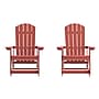 Flash Furniture Savannah All-Weather Poly Resin Wood Adirondack Rocking Chair, Red, 2/Pack (JJC14705RED2)~#|#~5587FB70-4994-4317-AEB624018010BCC7_sc7