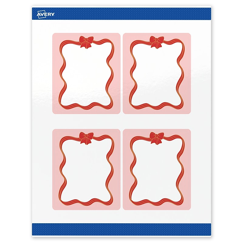 Avery Rectangle Multipurpose Labels, 4" x 3-1/3", White, 40/Pack (19479370574) image 1