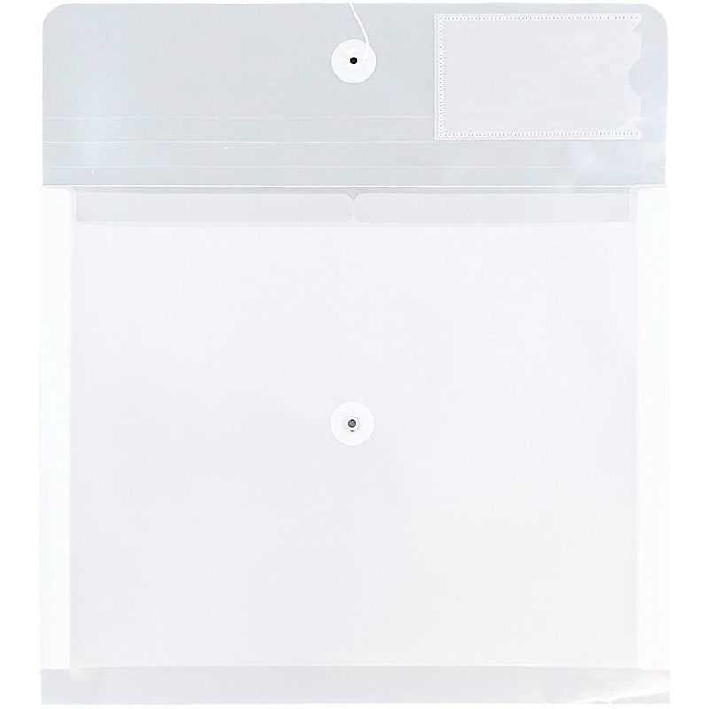 JAM Paper Premium Plastic Filing Envelope, Letter, Clear, 3/Pack (JSF228X3) image 1
