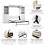 Bestar Nebula Queen Murphy Bed and 2 Closet Organizers with Drawers (115W), White (25983-000017)~#|#~5591B67D-1B30-4F78-B6C076DFECE3F68B_sc7
