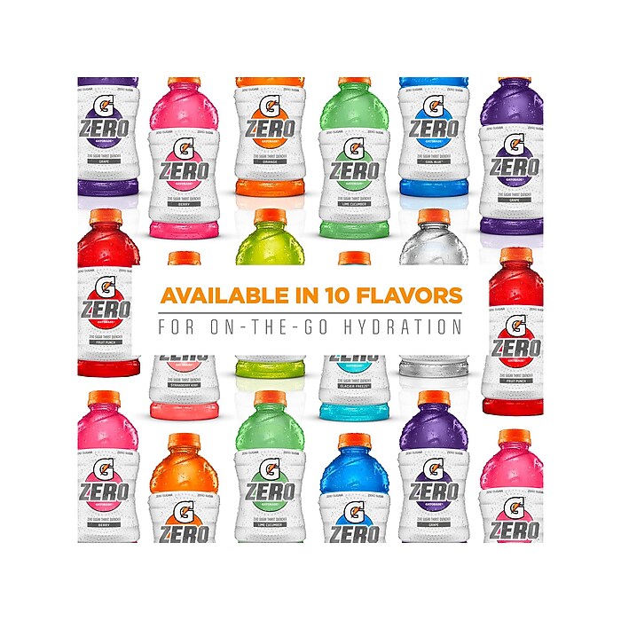 Gatorade Zero Sugar-Free Assorted Flavors Hydration Drink, 20 oz