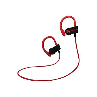 Volkano Race Series Wireless Bluetooth Stereo Earphones, Black/Red (VK-1008-BKRD)