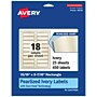 Avery Pearlized Ivory Rectangle Multipurpose Labels, 15/16" x 3-7/16", Ivory, 450/Pack (94218)~#|#~559A38F8-4DCF-4C65-8E04FAE19E1FDCB4_sc7