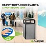 Alpine Industries Steel Outdoor Trash Can with Dome Lid, 40 Gallon, Silver, 2/Pack (ALP471-40-SIL-2PK)~#|#~559B502A-C269-414D-8975D8C9C2BB62F4_sc7