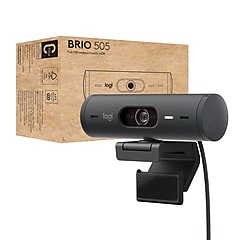 Logitech Brio 505 HD 1080p Webcam, 4 Megapixels, Graphite (960
