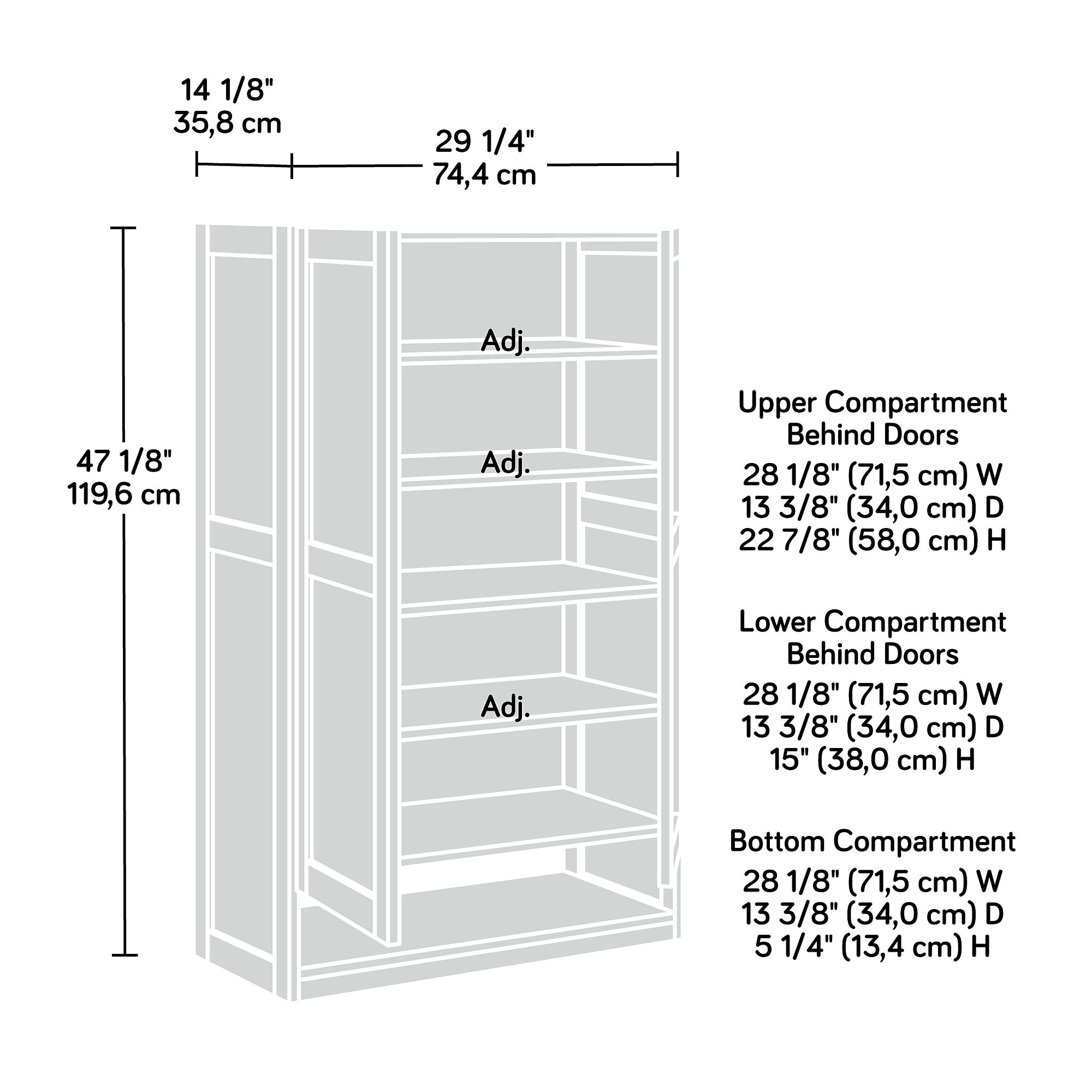 Sauder Select 47″H Storage Cabinet with 5 Shelves, Harmony Ash (443654) Sansujyuku sansujyuku.com