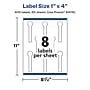 Avery Laser/Inkjet Decorative Edge Waterproof Multipurpose Labels, 4"  x 1", White, 400/Box (94115)~#|#~55ADE504-3DE6-4AAC-B804F5134EE8F62D_sc7