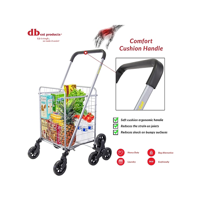 Dbest Stair Climber Cruiser Steel Mobile Folding Utility Cart with