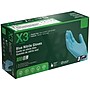 Ammex X3 Nitrile Gloves, Large, Blue, 100/Box (X346100)~#|#~55B1769B-9FE2-450F-93633183A3156AEC_sc7
