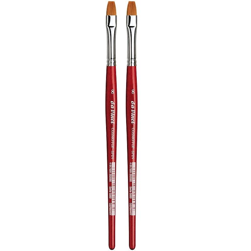 da Vinci COSMOTOP-SPIN Watercolor Synthetic Bristle, Flat Brush, 2/Pack (DVXVA58808-2) image 1