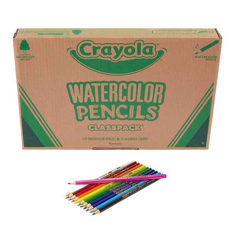 Crayola Classpack Watercolor Pencils, Assorted Colors, 240/Box (BIN687507) image 1
