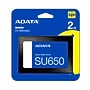 Adata Ultimate SU650 2TB 2.5" SATA III SSD Solid State Drive, 3D NAND (ASU650SS-2TT-R)~#|#~55B96BAA-6EAC-4E2E-9B85AB28F83CE7CC_sc7
