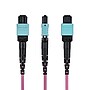 StarTech 10 ft. MPO/MTP Fiber Cable, Female-to-Female, Pink ...