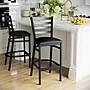 Flash Furniture HERCULES Series Traditional Metal Ladder Back Restaurant Barstool, Black, 2-Pieces/Pack (2XUDG697BBKV)~#|#~55BB140E-6017-47A6-B4AD326DBAB11F96_sc7