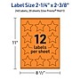 Avery Laser/Inkjet Multipurpose Burst Labels, 2-1/4" x 2-3/8", Bright Orange, 240/Pack (94611)~#|#~55CA199E-BC65-4B24-B105C63AEBB50FD2_sc7
