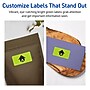 Avery Printable Rectangle Multipurpose Labels, 1.25" x 3.75", Bright Green, 240/Pack (94228)~#|#~55CAFCB9-0805-4026-A5DD99B6E56FB433_sc7