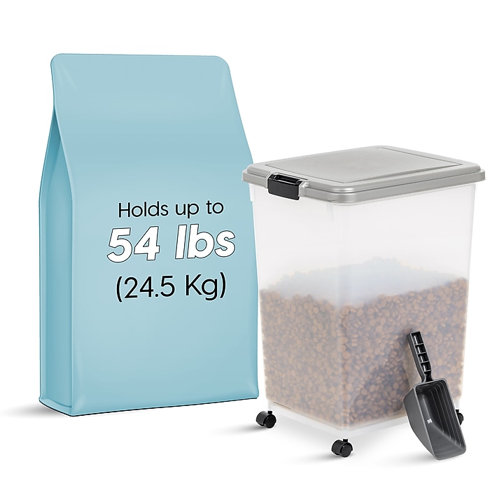 「輝」グリッターローズBOXホワイト Iris 69 Quart Storage Container with Lid, Plastic, Gray