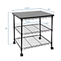 Mount-It! 3-Shelf Steel/Laminate Large Printer Cart with Wheels, Black (MI-7856)~#|#~55DE9768-496A-42B3-83E179BE97346646_sc7