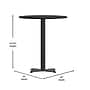 Flash Furniture 36'' Round Laminate Table Top with 30''x 30'' Bar-Height Table Base, Black (XURD36BKT3030B)~#|#~55DF57FB-8A62-4994-87F30C47AD4CF90B_sc7