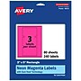 Avery Laser/Inkjet Rectangle Multipurpose Labels, 3" x 5", Neon Magenta, 240/Box (94213)~#|#~55DF6F79-EDE4-425D-981DCC8B88CE3FFE_sc7