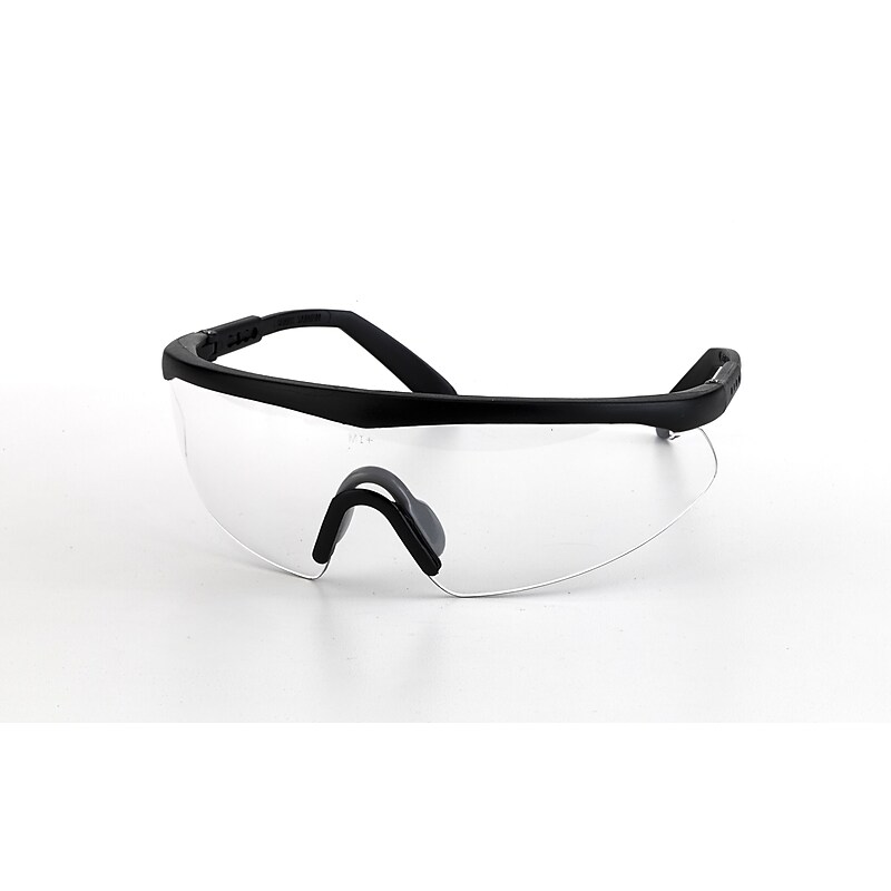 Mutual Industries Shark Safety Glasses With Black Frame; Clear, 12/Pack image 1