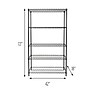Honey Can Do 5-Shelf Metal Unit, 42"W, Black (SHF-01440)~#|#~55E16A71-3B9D-4B64-B3416B8D3A6C6BCB_sc7