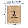 Avery Laser/Inkjet Rectangle Multipurpose Labels, 3" x 5", Kraft Brown, 300 Labels/Box ( 94213)~#|#~55E46DA3-A3FC-41A9-8E9F4F6B481955C6_sc7