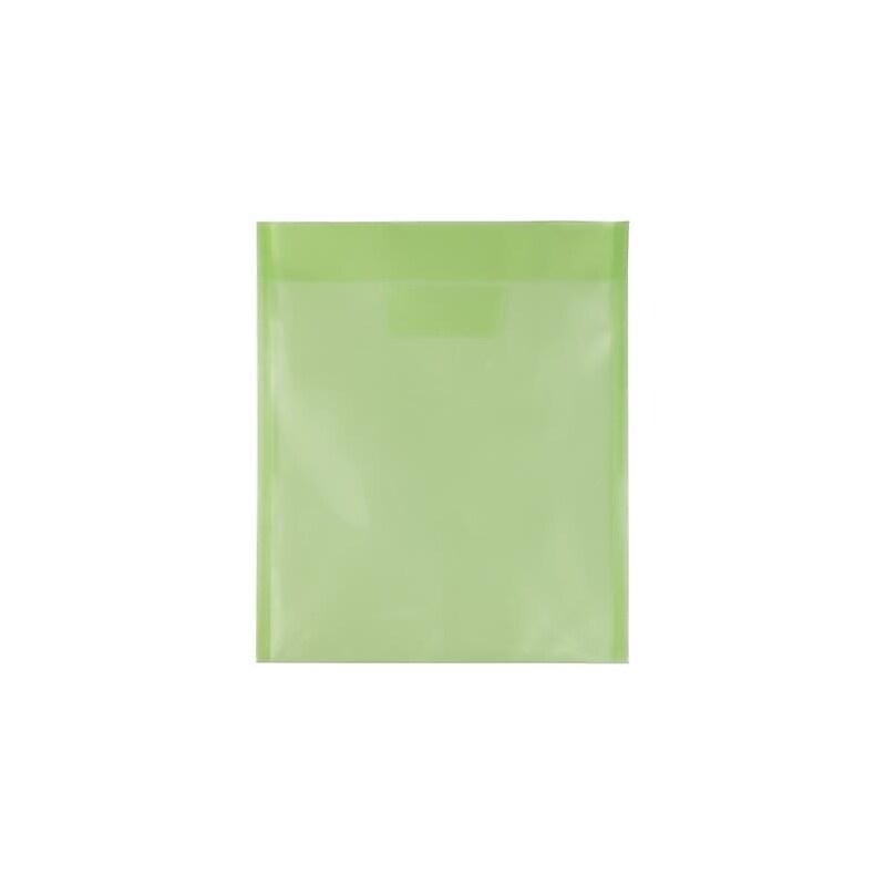 JAM PAPER Plastic Envelopes with Tuck Flap Closure, Letter Open End, 9 7/8 x 11 3/4, Lime Green, 12/Pack (15438965A) image 1