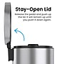iTouchless SoftStep Round Stainless Steel Step Trash Can with Hinged Lid, 7.93 Gallon (IP08RSS)~#|#~55EBC2C2-7791-41B1-B4C8A55009092614_sc7
