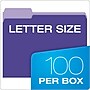 Pendaflex Recycled File Folder, 1-Tab, Assorted, Letter Size, Violet, 100/Box (4210 1/3 VIO)~#|#~55ECB583-FD51-4E65-8FFD3333645A47A7_sc7
