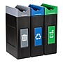 Commercial Zone Avante Black Three-Stream Trash/Recycling/Compost Bin Combo, 90 Gallon, Black (787305MSA)~#|#~55F30E2D-4997-4870-932FDE5D59E3826D_sc7