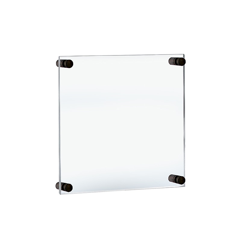 Azar Poster Holder, 11" x 14", Wall Mounted, Black Acrylic (105510-BLK) image 1