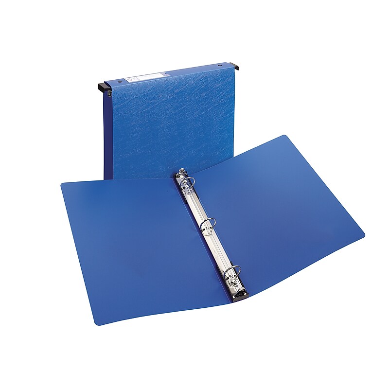 Avery 1" 3-Ring Hanging Binder, Round Ring, Blue (14800) image 1