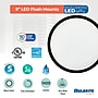 Bulbrite 9" Round 17-Watt 3000K LED Flush Mount Light, 1400 Lumens, Black (773609)~#|#~55F7EB52-1F30-4F0E-8D84FBA8FDE82D50_sc7