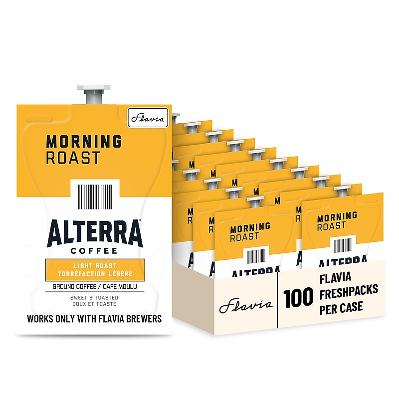 Alterra Morning Roast Coffee Flavia Freshpacks, Light Roast, 100/Carton (MDRA182) image 1