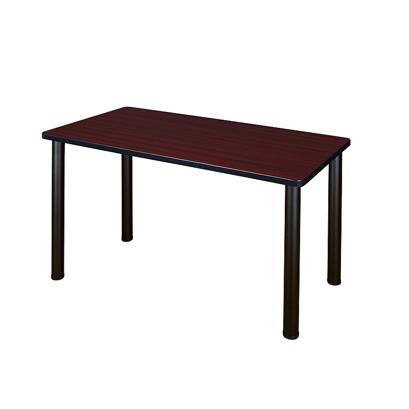 Regency Kee 48"W x 24"D Training Room Table, Mahogany/Black (MT4824MHBPBK) image 1