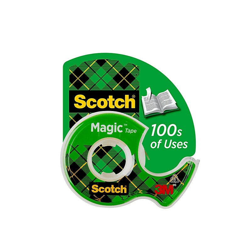 Scotch Magic Invisible Clear Tape Refill, 0.75" x 13.89 yds., 1" Core, Clear (122-2X-DM) image 1