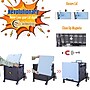 Dbest Stair Climber Quik Cart Swing Lid Four Swivel Wheeled Rolling Crate Teacher Utility, Sky Blue (01-954)~#|#~55FFBFDC-B64C-463C-9E50018B6B1F2F9E_sc7