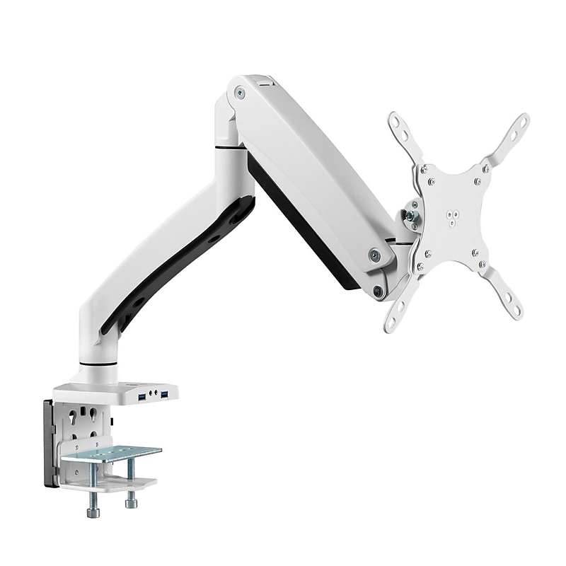 SIIG Adjustable Desk Mount, 17" to 49", White (CE-MT3H11-S1) image 1