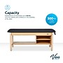 Aristo Wood H-Brace Physician Exam Table with Shelf, Cabinet, Paper Cutter, and Holder, 500lbs. Capacity, Black ~#|#~5612307D-8681-409D-873D6C5D2227CAF6_sc7